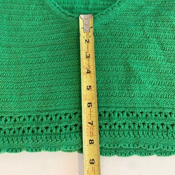Scoop Green Cropped Knit Top Size 3XL - Picture 7 of 8